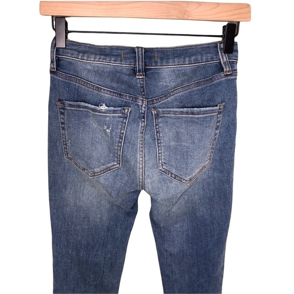 Free People Great Heights Frayed Skinny Jeans Size 24 OB661483 Raw Hem - Picture 9 of 13